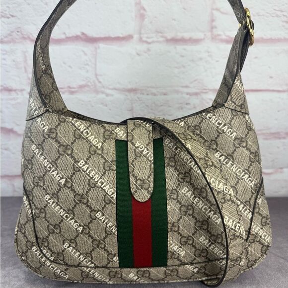 Gucci x Balenciaga Hacker Project Web Jackie 1961 GG Supreme Bag - Picture 3 of 12